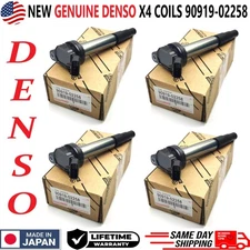 4Pcs/set Genuine Denso 90919-02258 Ignition Coils 673-1310 For  Corolla 1.8L USA
