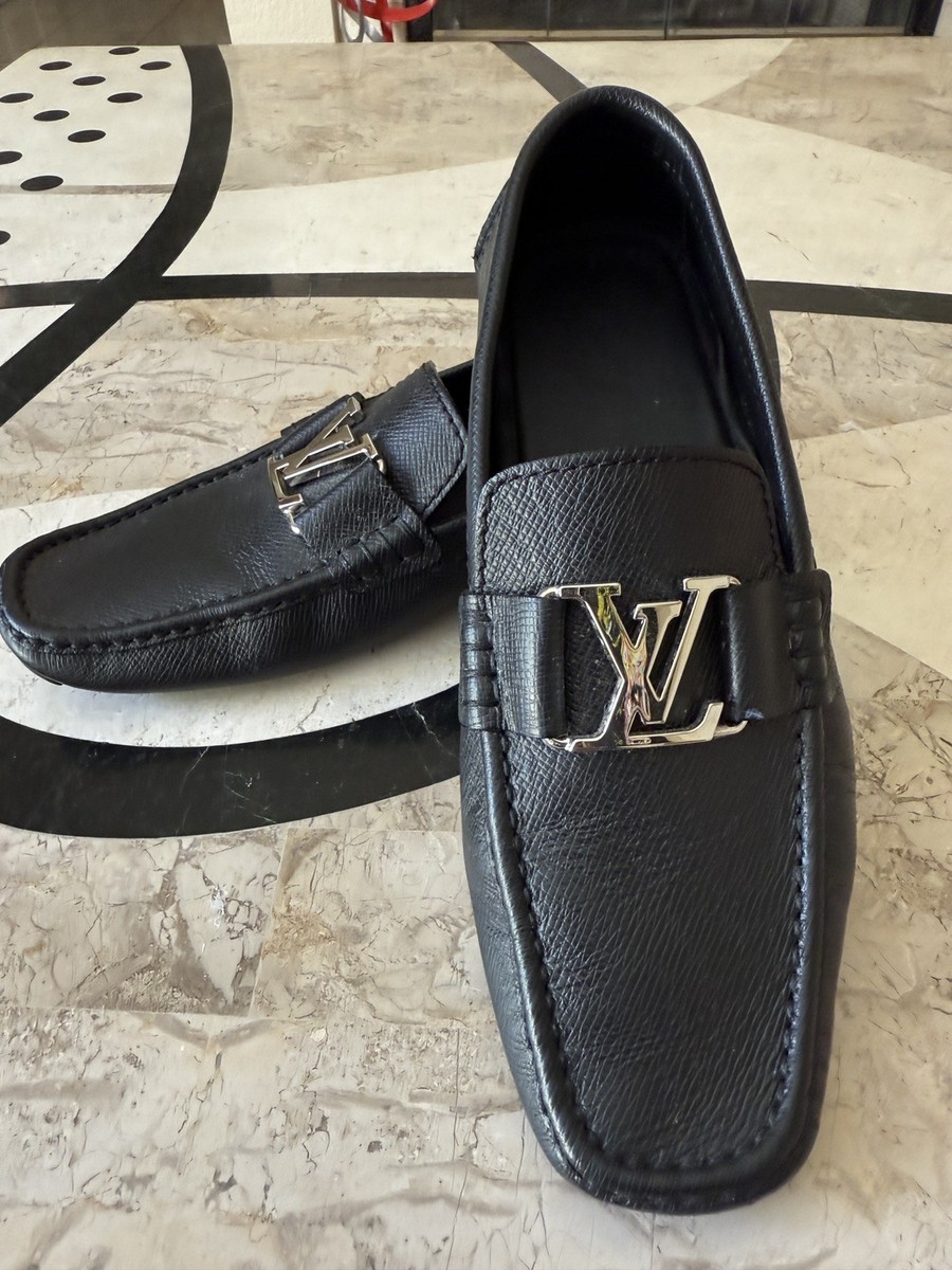 Louis Vuitton Monte Carlo Moccasins Loafers Black Shoes size UK US
