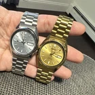 Seiko 5 SNXS Automatic Watches - Lot of 2: Silver and Gold