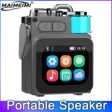 Wireless Portable Speaker Bluetooth-Compatible Metal Mechanical Speaker with LED