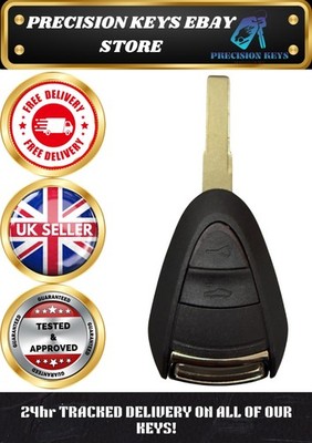 PORSCHE 911 BOXSTER CAYMAN 987 997 FERNBEDIENUNG SCHLÜSSELANHÄNGER 433MHZ ID46 2BTN MIT EMBLEM