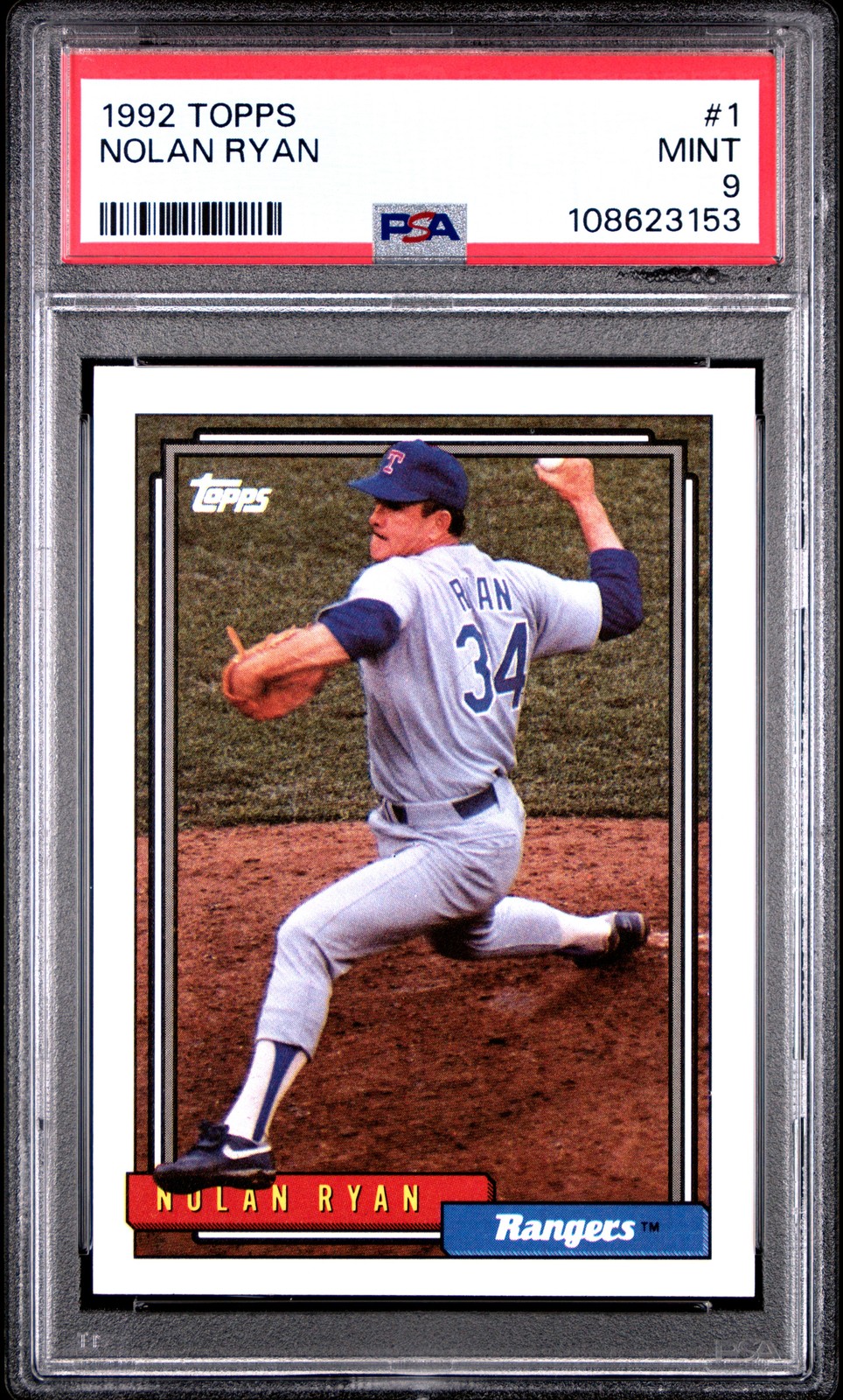 1992 TOPPS #1 NOLAN RYAN PSA 9