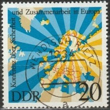DDR Mi. 2069 &bdquo;Konf. &uuml;. Sicherheit und Zusammenarbeit&ldquo; 1975, gestempelt#648