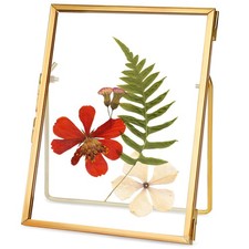 Glass Pressed Flower Frame Handmade, Floating Picture Frames for Pressed Flow...