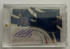 Pete Crow-Armstrong 2023 Panini Immaculate Jumbo Jacket Auto /99 No. JJS-PCA