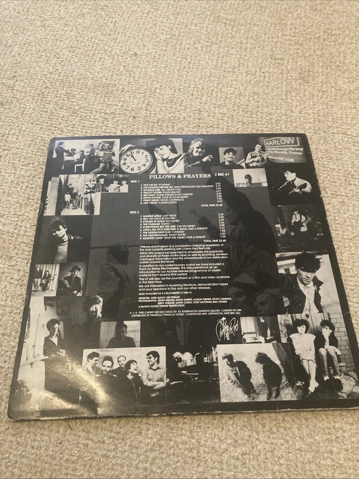 Various-Pillows and Prayers Cherry Red 1982-83 Vinyl Album,1st Press,Lo FI,Rock - Image 2 of 4
