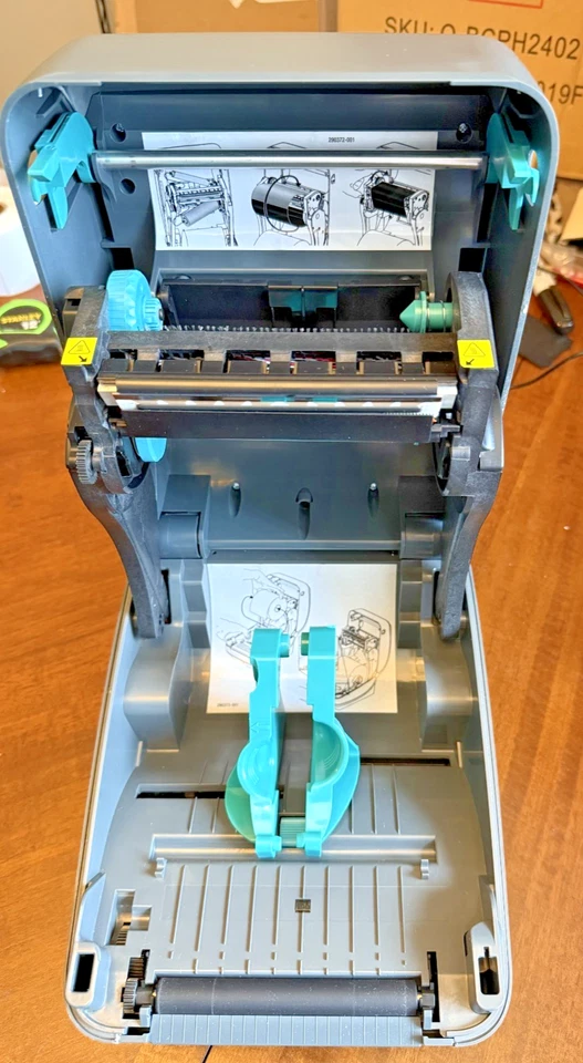 Zebra GX430T Thermal Printer USB and Ethernet GX43-102411-000 Grade A & peeler - Image 3 of 4