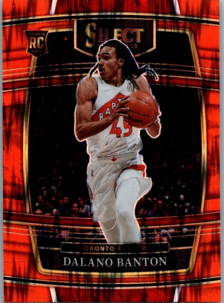 2021-22 Panini Select #91 Dalano Banton Orange Flash Prizms
