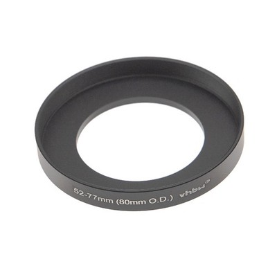 Step Up Ring Adapter 52mm auf 77mm für Matte Boxen 80 mm O.D. matt-schwarz