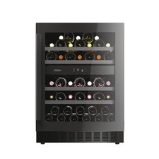 Haier 60cm Dual Zone Integrated Wine Cooler – 44 Bottles, Anti-UV Glass