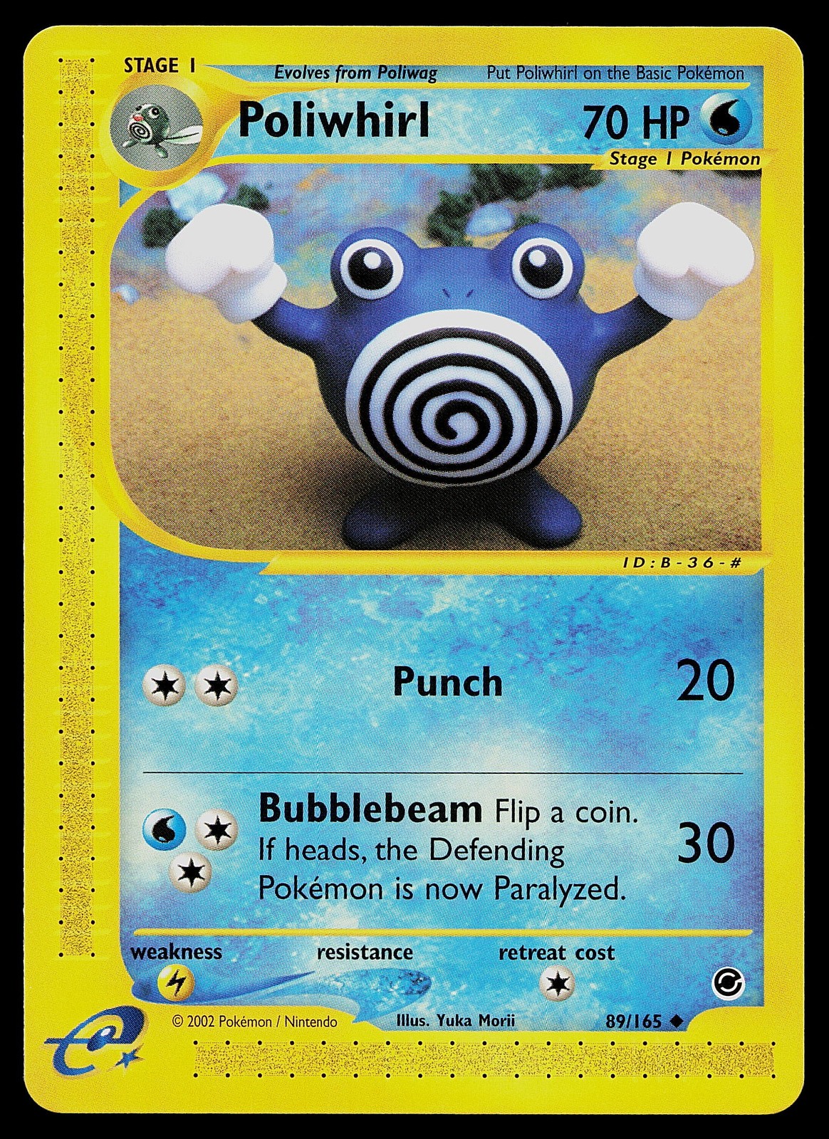 Pokemon Card - Poliwhirl Expedition 89/165 Uncommon