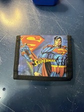 Superman Little Boy Bi-fold Wallet With Multiple Pocket Super Hero Red Blue