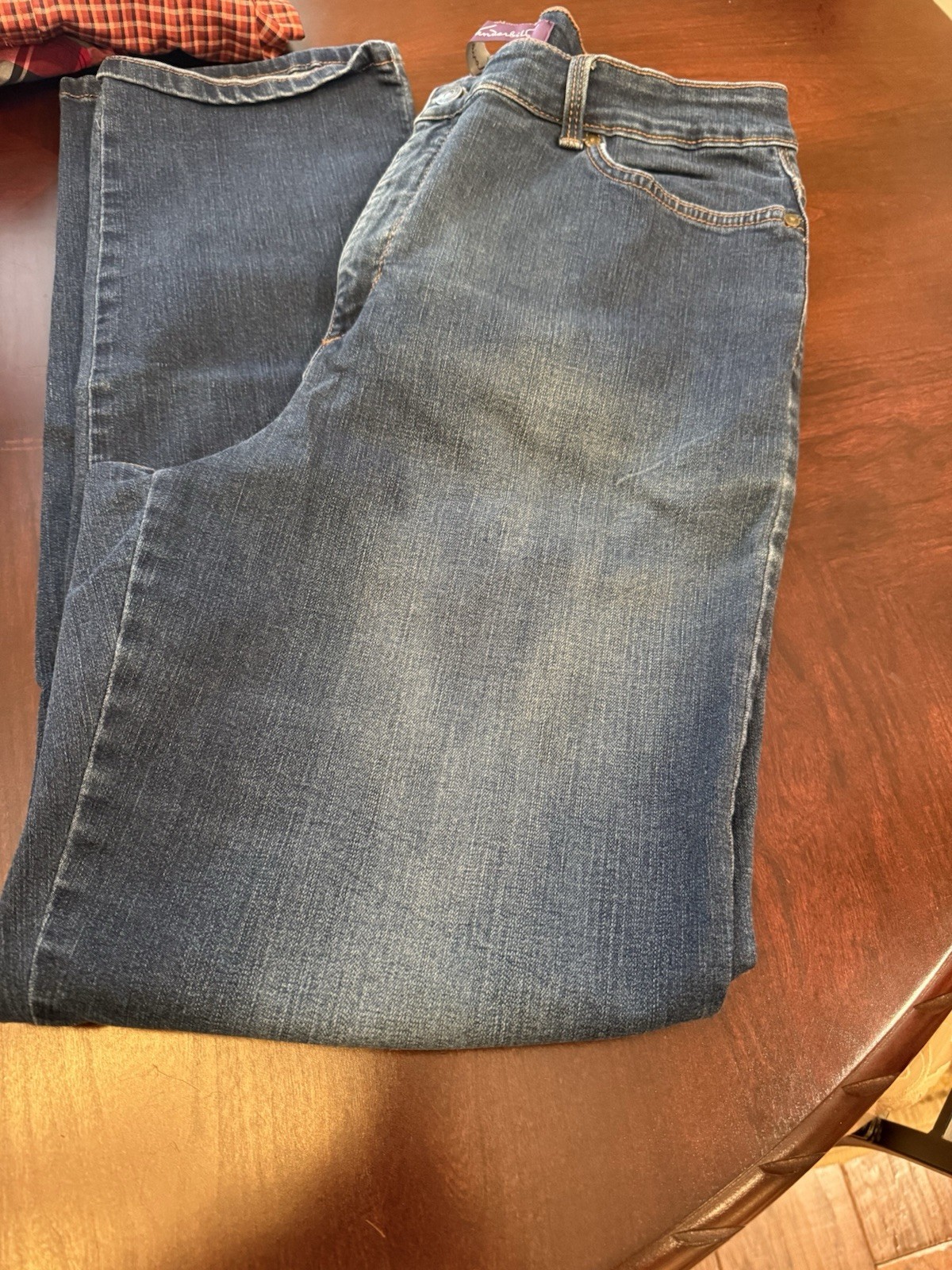 Gloria Vanderbilt Women’s Amanda Slim Jeans Sz 16 Dark Wash Stretch Classic Fit