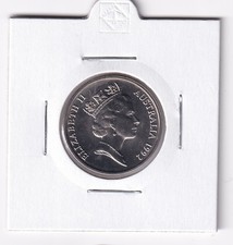 AUSTRALIAN: 1992  10 CENT UNC  COIN IN 2X2 HOLDER #3862