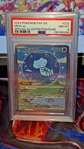 Mew ex 232/091 SV: Paldean Fates Holo PSA 8