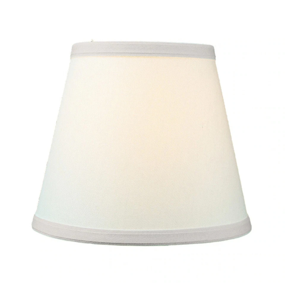 5x8x7 Empire Linen Edison Clip On Lamp Shade Light Oatmeal Light Oatmeal - Image 3 of 4
