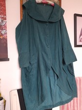 TURQUOISE FINE CORDUROY LONG COAT. HIPPY BOHO.BODEN. JOE BROWNS. XL/18 PLUS!