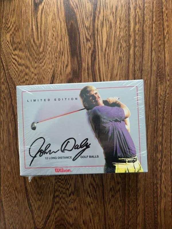 JOHN DALY FACTORY SEALED GOLF (12) BALLS facsimile autograph John Daly