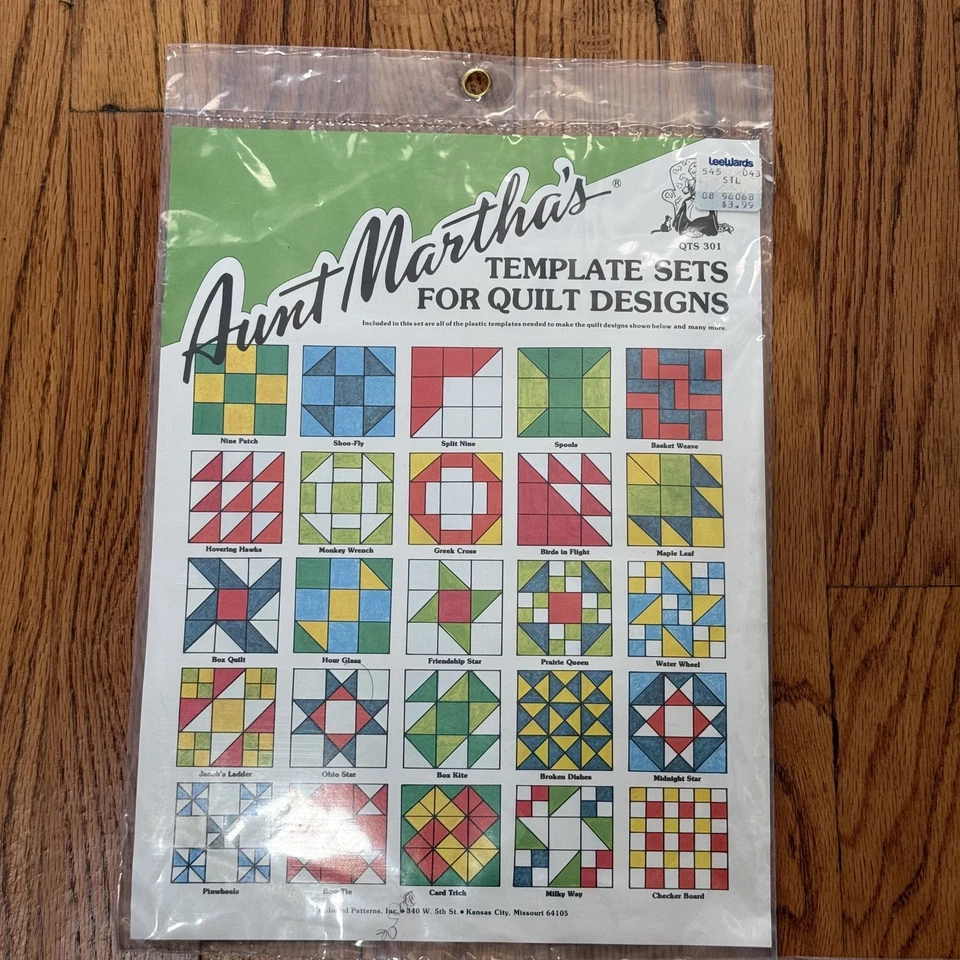 3 juegos de plantillas de edredón vintage de tía Martha #301 302 y 303 sellados Foto 3 de 4