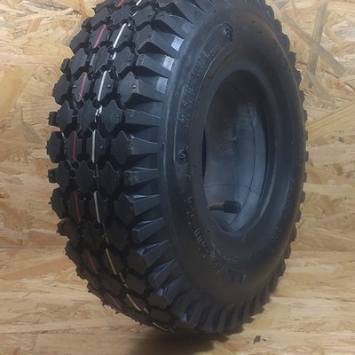 1 x Reifen + Schlauch 4.10/3.50-5 ~ 300x100 schwarz E-Mobil Scooter Talkum TR87