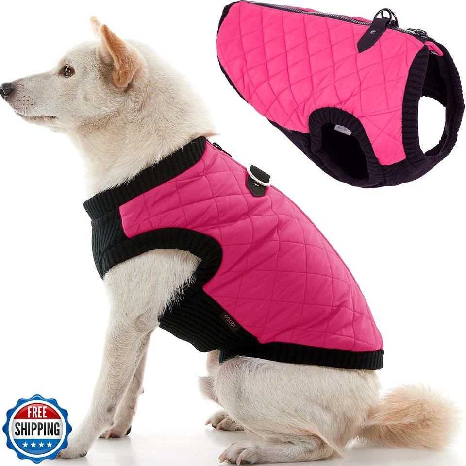 Gooby Fashion Vest Dog Jacket - Pink, X-Large - Warm Zip Up Bomber Vest with  - Image 3 of 4