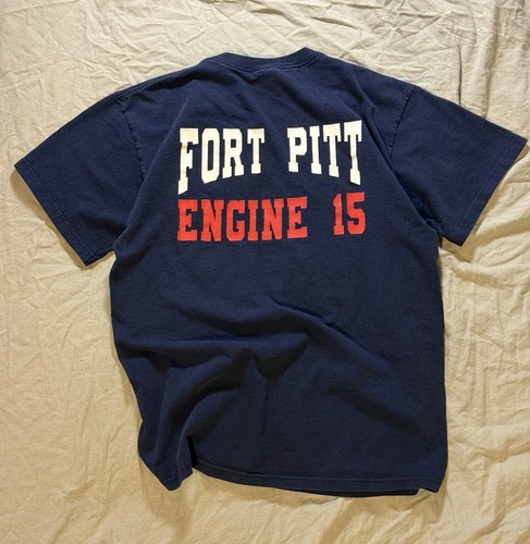 FDNY Fort Pitt Engine 15 Navy Tee szL