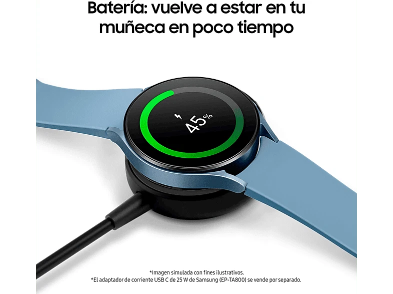 Smartwatch - Samsung Galaxy Watch5 LTE 44mm, 1.4", Exynos W920, 410 mAh, Azul - Imagen 4 de 4