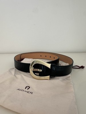 Aigner Ledergürtel Kroko-Prägung *80/32*