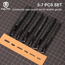 WUTA Oval Leather Hole Hollow Punch Leather Cutter Tool for Belt Watch Band Flat