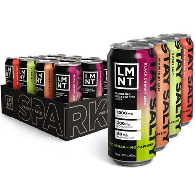 LMNT Sparkling Electrolyte Drink  Variety Pack | 12Count