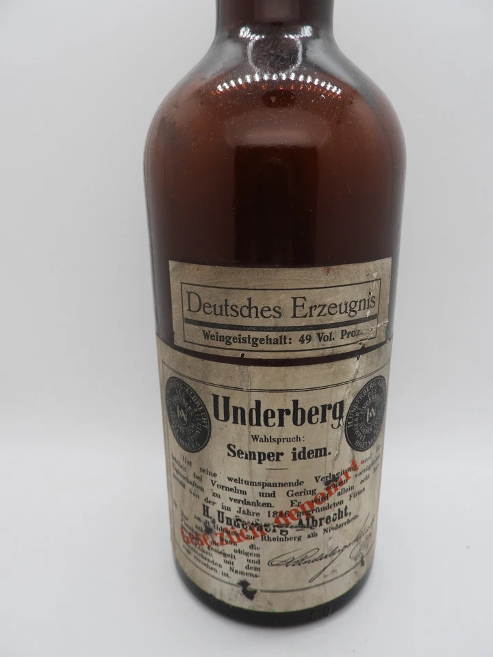+ANTIK+ Flasche / bottle / Schnapsflasche / Underberg mit Etikett um 1920 - Bild 4 von 4