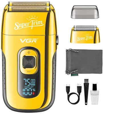 Automatic Fade Razor VGR Electric Razor Foil Shaver Men Cordless Shaving Machine Skin Fade ...