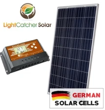 100 Watt 100W Solar Panel Kit with Solar Charge Controller 12V RV Boat Off Grid