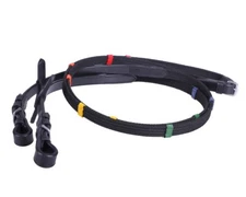 QHP Web Reins with Colored Rein Stops