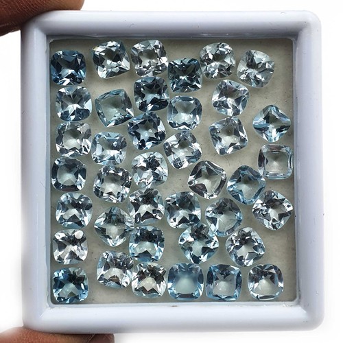 Topaze Bleue Foncé Taille Coussin 48,80 Ct - Pierre Précieuse De Laboratoire (Inde)