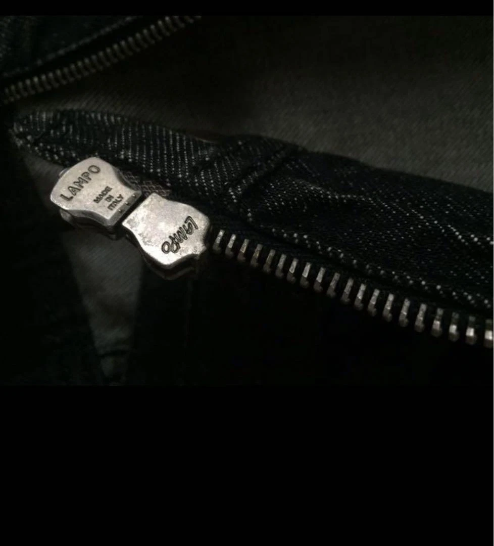 GUCCI Giacca Denim Vintage Nero Riders Donna Taglia 38 Lampo Cerniera Cotone