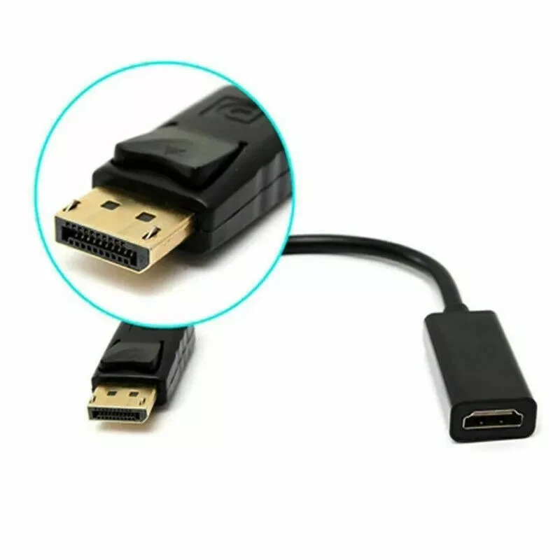 2X Display Port to HDMI Male Female Adapter Converter Cable DP to HDMI - Image 2 of 4