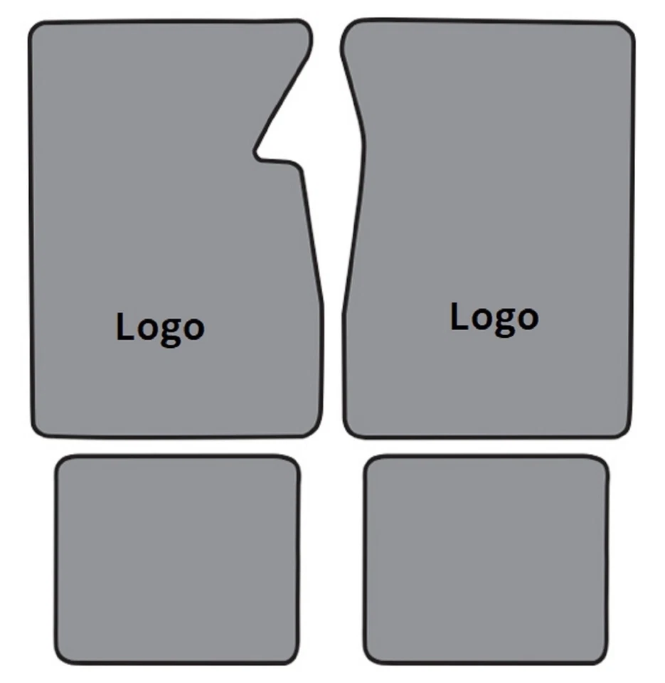 ACC 1957-1976 Cadillac DeVille Crest with V Logo 4pc Loop Floor Mats - Image 4 of 4