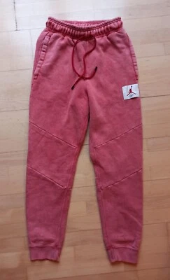 Air Jordan MJ Flight Fleece Pant Salmon Worn Lined Sweatpants Hose rot S - Bild 1 von 4