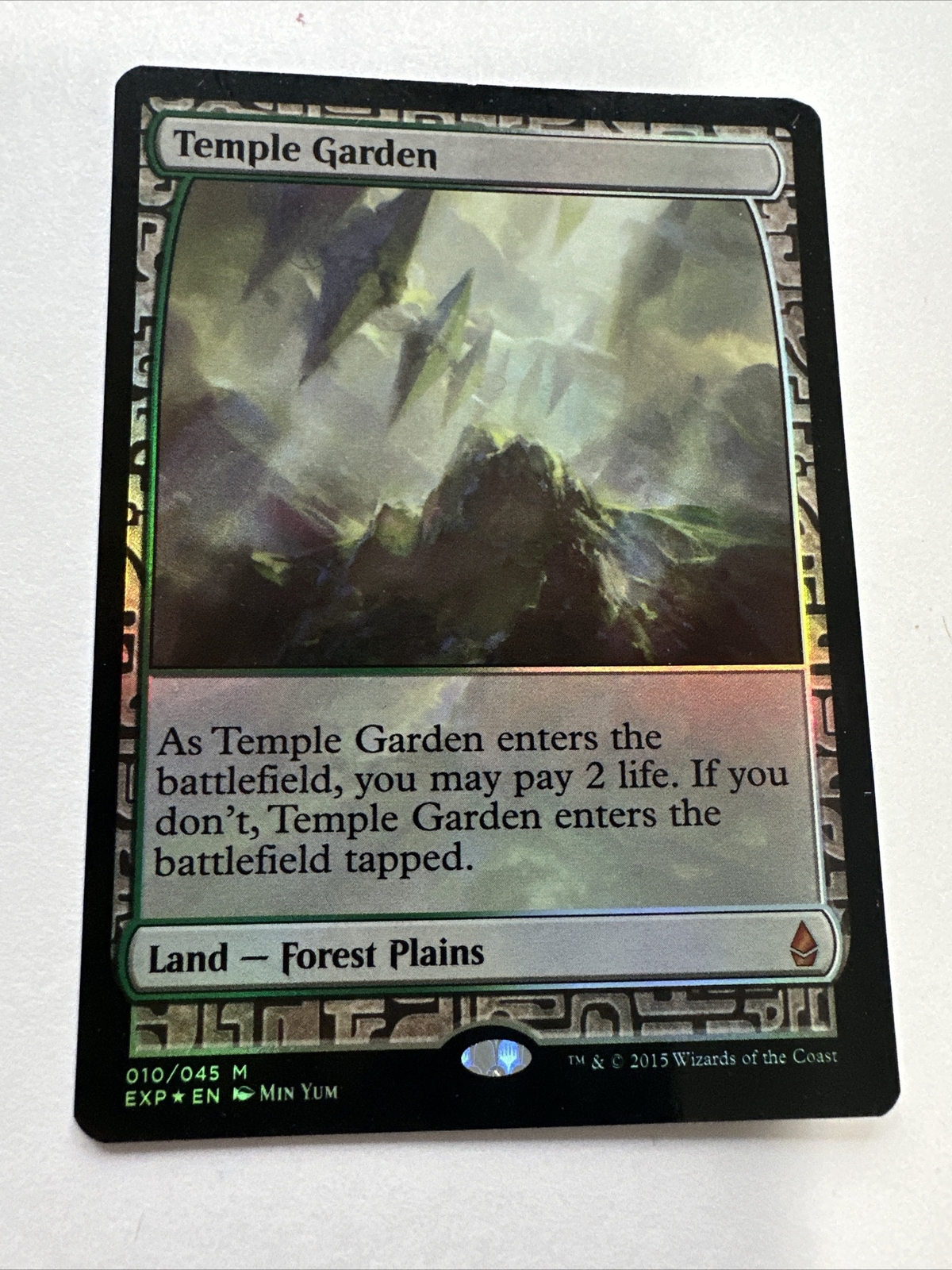 MTG Temple Garden Battle for Zendikar - Expeditions Foil Mythic NM