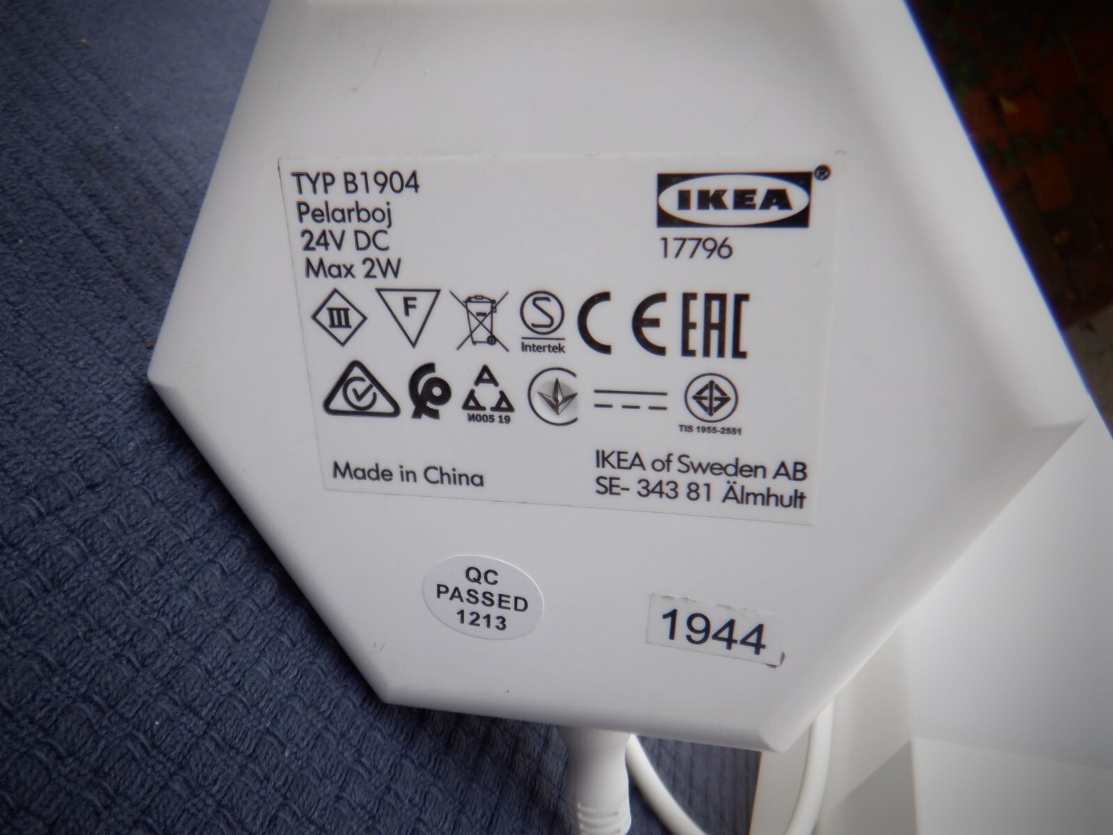 Pair of IKEA Pelarboj Pencil Shaped LED Colour Changing Table Lamps