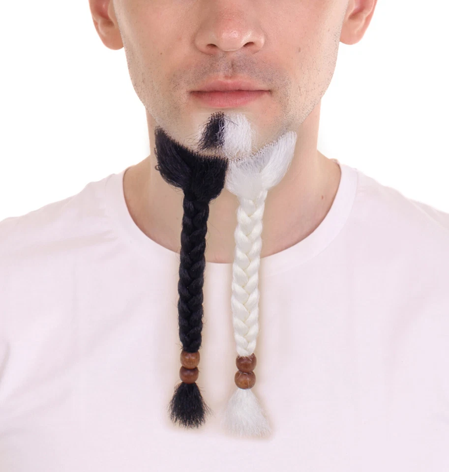 Adult Men's Sparrow Goatee Long Human Hair Black Beard, Perfect for Cosplay - Image 2 of 4