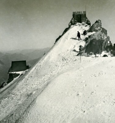 Frankreich Alpen Mont Blanc Vallot Sternwarte Hütte Stereoview Foto Wehrli 1900