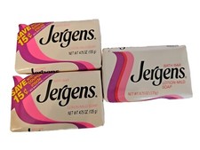 3 - Vintage Jergens Bath Bar Lotion Mild Soap 4.75 oz bars NOS Made In USA Prop