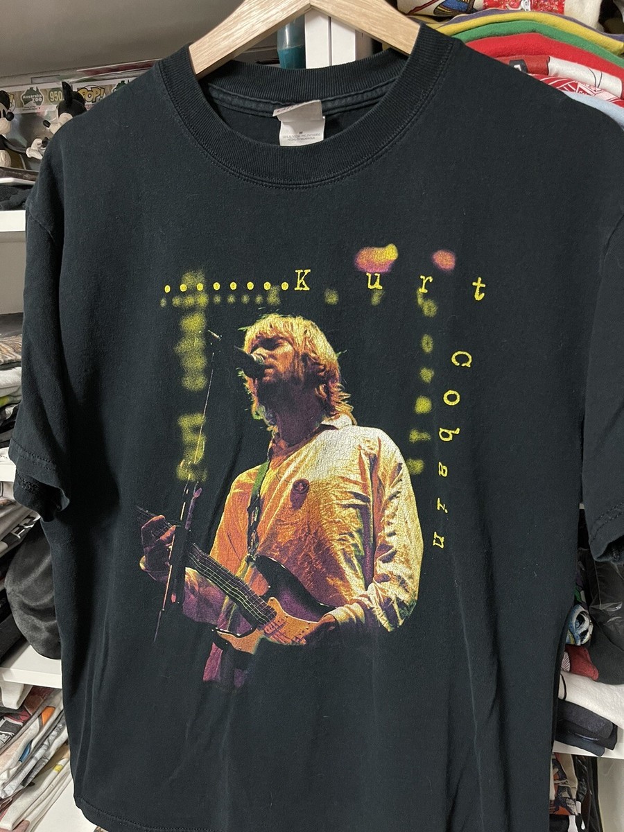 Vtg 2000 Kurt Cobain Nirvana Tshirt Mens M Distressed Band
