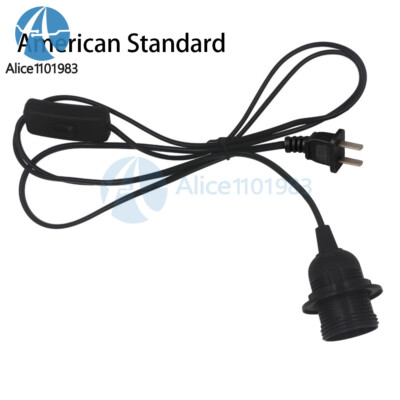 1-10x Light Lamp Cord Cable Extension Cord W/ E27 Light Socket On/Off Switch USA