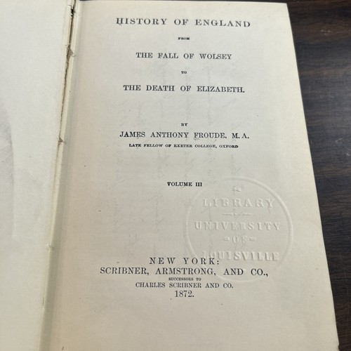 Froude's History of England, 2-11 Bände, Schreiber, 1870er Jahre Antiquariat - Bild 13 von 16