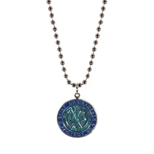 Beach Saint Large St. Christopher Necklace Medal Quarter Size -New Surf Necklace