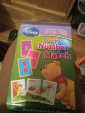 Disney Pooh's Number Match Game Kids Cognitive Learning Early Skills Flash Cards