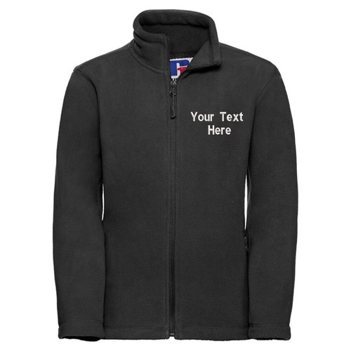 Personalised Custom Embroidered Russell Kids Full-zip Outdoor Fleece 8700B - Picture 13 of 19